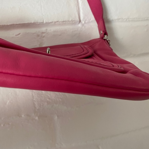 COACH Mini Hot Pink Leather Crossbody - Picture 6 of 8